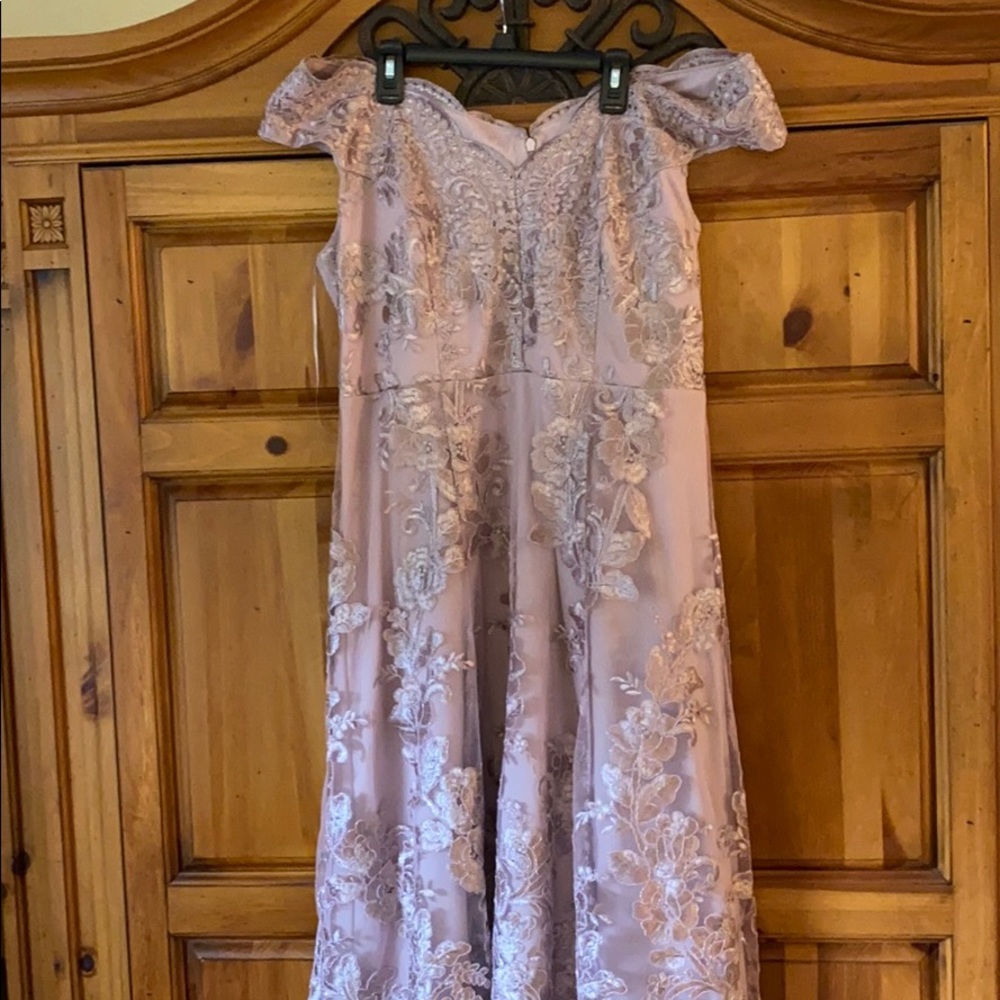 Blush pink embroidered gown from Lord & Taylor!